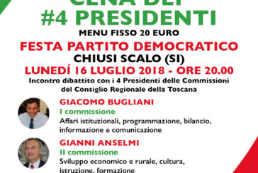 Chiusi: alla Festa del PD 4 presidenti di Commissione