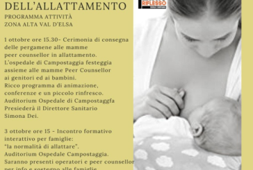 Settimana dell’allattamento al seno: le iniziative nel senese