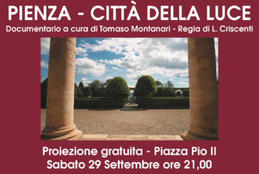 Romeo e Giulietta e Pienza citta della luce in proiezione in piazza Pio II
