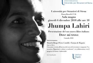 Jhumpa Lahiri all’Unistrasi presenta il suo primo romanzo in italiano