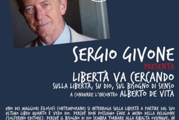 Sergio Givone a Poggibonsi con “Libertà va cercando”