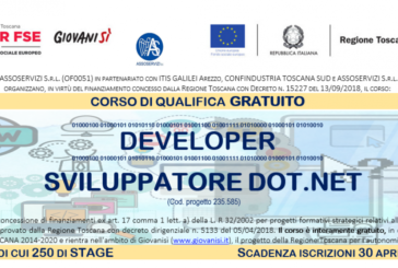La Regione finanzia un corso per sviluppatore dot.net