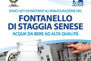 Staggia Senese: apre il fontanello di acqua ad alta qualità