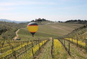 La mongolfiera sui vigneti di San Donato in Perano