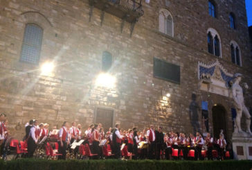Sarteano-Gundelsheim, le bande in concerto in Piazza della Signoria a Firenze