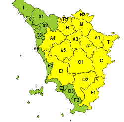 Maltempo: allerta giallo per temporali e rischio idrogeologico