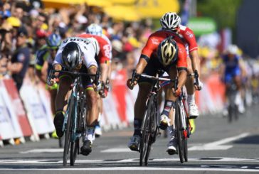 TEUNISSEN PRIMA MAGLIA GIALLA AL TOUR 2019, BATTUTO SAGAN