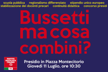 Il Psi senese in piazza contro il ministro Bussetti