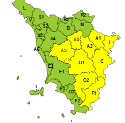 Prolungato il codice giallo per temporali e rovesci