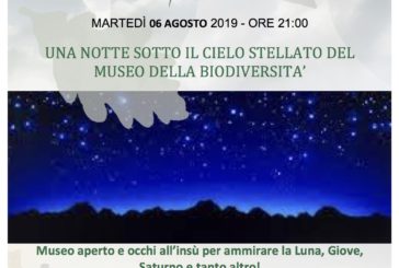 Una notte sotto il cielo stellato del Museo della Biodiversità