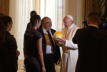 LA FEDERGINNASTICA IN UDIENZA DAL PAPA PER IL 150° ANNO DI FONDAZIONE