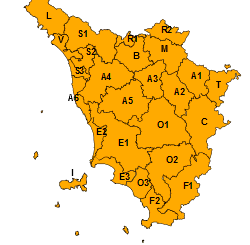 Maltempo: codice arancione su tutta la Toscana