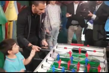 Gli Azzuri giocano con i pazienti del Bambino Gesu’