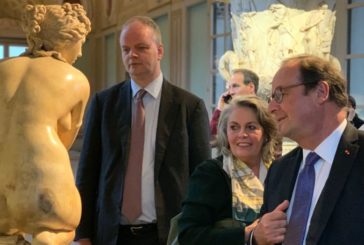 HOLLANDE IN VISITA AGLI UFFIZI