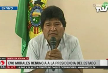 IN BOLIVIA SI DIMETTE PRESIDENTE MORALES