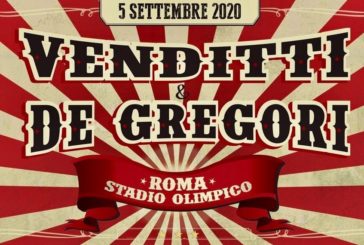 VENDITTI E DE GREGORI, CONCERTO EVENTO IL 5 SETTEMBRE ALL'OLIMPICO