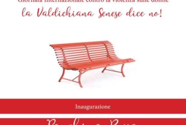 Sarteano, una panchina rossa contro la violenza sulle donne