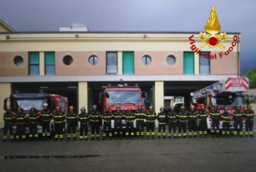 I Vigili del Fuoco di Siena danno l’ultimo saluto ai colleghi di Alessandria