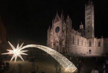 Giochi di luce per il Natale di Siena