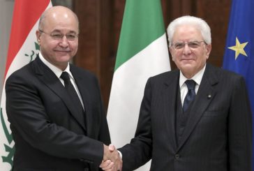 MATTARELLA RICEVE AL QUIRINALE IL PRESIDENTE DELL'IRAQ