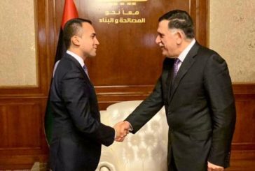 Di Maio incontra Sarraj "Lavoriamo per un cessate il fuoco permanente"