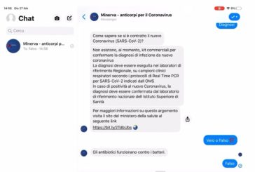 Coronavirus, un chatbot contro le fake news