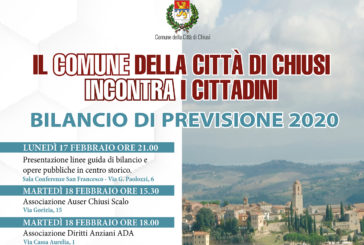Chiusi: al via il calendario di incontri dedicati al bilancio 2020