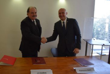 Il rettore Baños in visita al Santa Chiara Lab