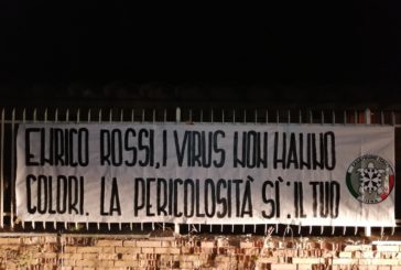 Striscioni di CasaPound contro Enrico Rossi