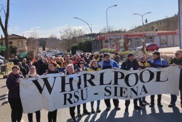 Presidio dei lavoratori della Whirlpool di Siena