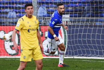 Doppietta Quagliarella, la Samp batte 2-1 in rimonta il Verona