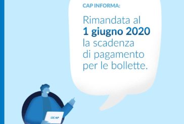 Milano, scadenza bollette CAP nella citta' metropolitana slitta a giugno
