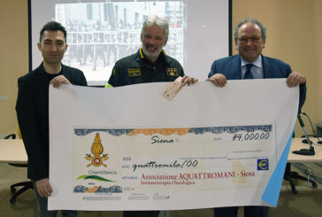 I Vigili del Fuoco donano 4mila euro all’Associazione Aquattromani