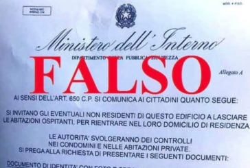 Falso volantino del Ministero dell’Interno: la Polizia invita a segnalarne la presenza
