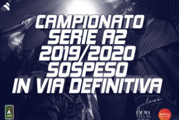 Volley: sospeso definitivamente il campionato di A2