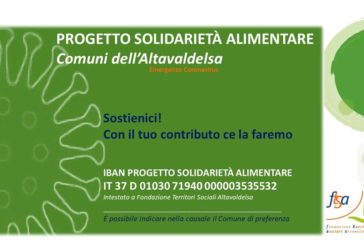 Solidarietà alimentare in Valdelsa, attivata una raccolta fondi