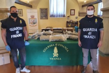 Sequestrati 78 kg di marijuana, due arresti a Vicenza