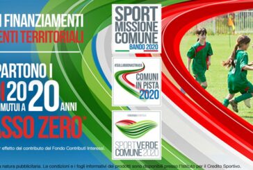 Credito Sportivo e Anci insieme per finanziamenti a tasso zero