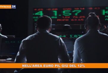 Nell’area euro Pil giù del 12%