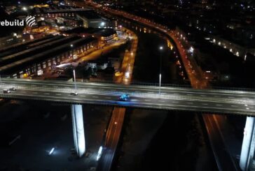 In volo di notte sul nuovo ponte di Genova, aperto al traffico