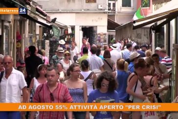 Ad agosto 55% attività aperto “per crisi”