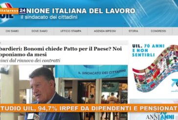 Studio UIL, 94,7% IRPEF da dipendenti e pensionati