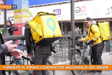 Firmato il primo contratto nazionale dei rider