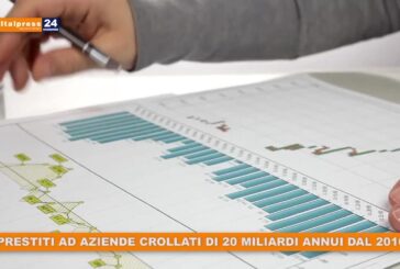 Prestiti ad aziende crollati di 20 miliardi annui dal 2010
