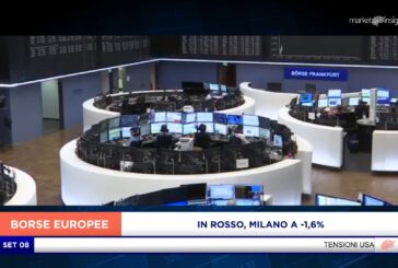EUROPA IN ROSSO, MILANO A -1,6%