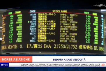 SEDUTA A DUE VELOCITÀ PER I LISTINI ASIATICI