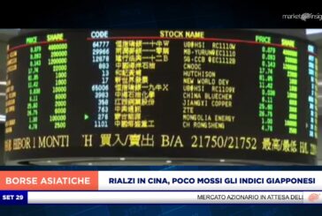 MODERATI RIALZI IN CINA MENTRE RESTANO POCO MOSSI GLI INDICI GIAPPONESI