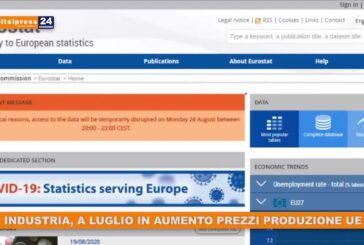 Industria, a luglio in aumento prezzi produzione ue
