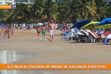 6,5 mln di italiani in meno in vacanza d’estate