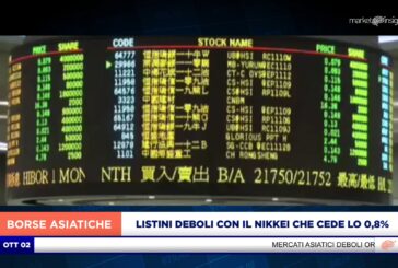 LISTINI ASIATICI DEBOLI